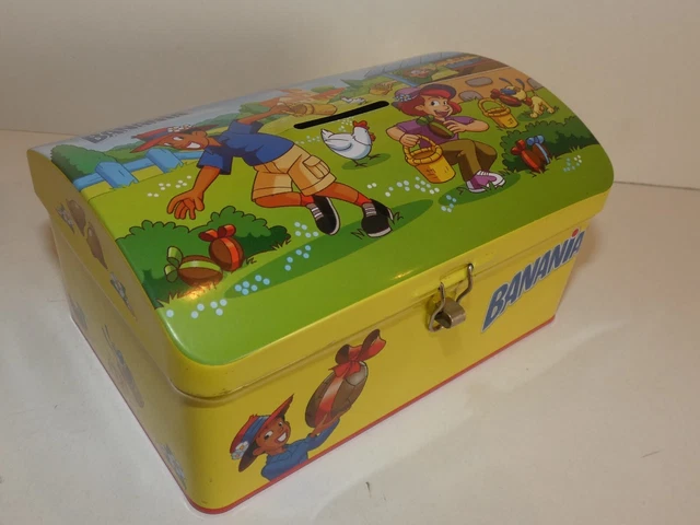 ANCIENNE TIRELIRE COFFRET EN TOLE AVEC CADENAS et CLE JAN 46 EUR 24,00 ANCIENNE TIRELIRE COFFRET EN TOLE AVEC CADENAS et CLE JAN 46 EUR 24,00